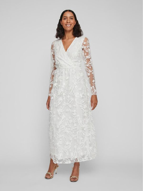 Vila Vila Официална рокля Wedy 14083840 Бял Regular Fit