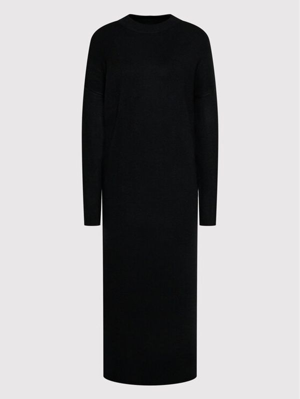 Vila Vila Плетена рокля Olivinja 14063306 Черен Relaxed Fit