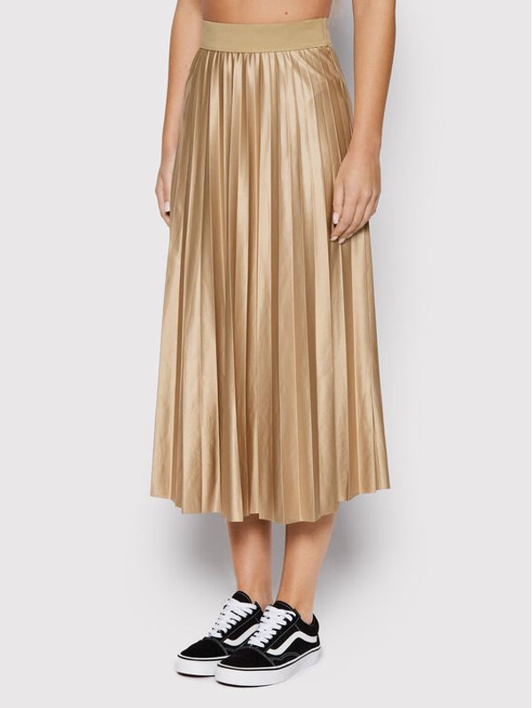 Vila Vila Плисирана пола Nitban 14063241 Бежов Regular Fit