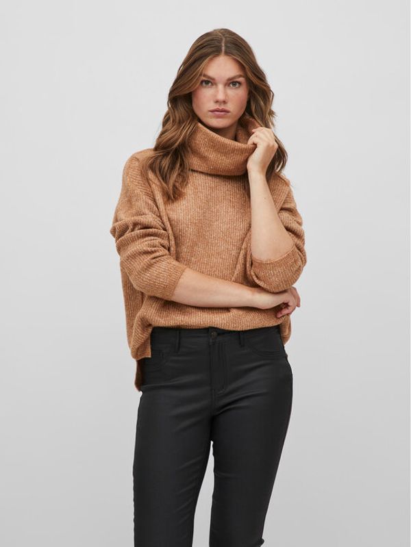 Vila Vila Поло Cilia 14074314 Кафяв Regular Fit