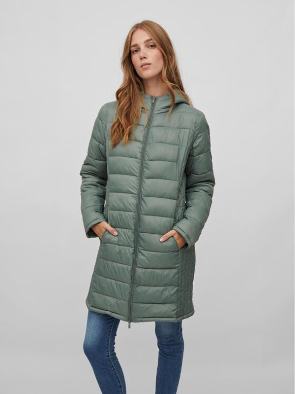 Vila Vila Пухено яке Sibiria 14075109 Зелен Regular Fit