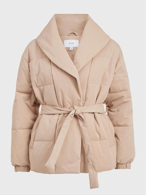 Vila Vila Пухено яке Sulitana 14076493 Бежов Regular Fit