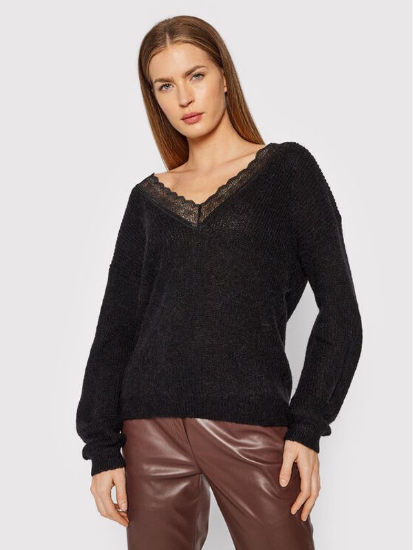 Vila Vila Пуловер Good 14070850 Черен Relaxed Fit