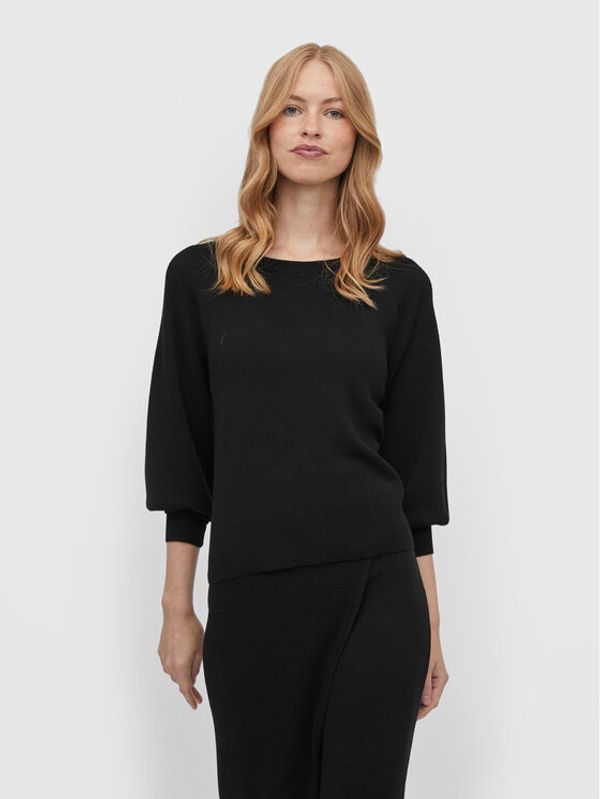 Vila Vila Пуловер Marla 14076045 Черен Relaxed Fit