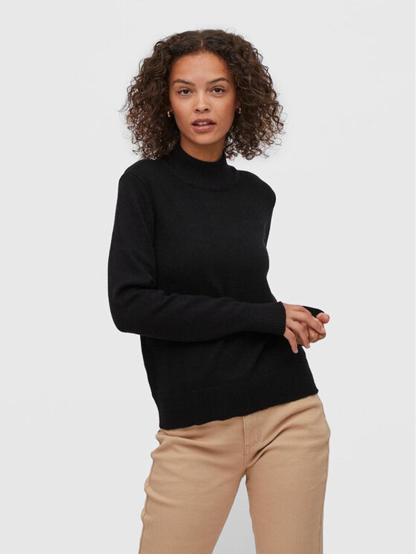 Vila Vila Пуловер Ril 14074306 Черен Regular Fit