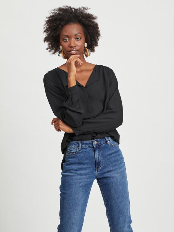 Vila Vila Риза 14044253 Черен Regular Fit