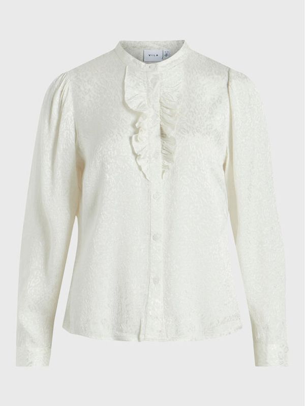 Vila Vila Риза Jacy 14083359 Екрю Regular Fit