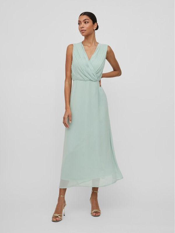 Vila Vila Рокля 14082971 Зелен Regular Fit