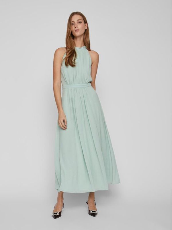 Vila Vila Рокля 14083108 Зелен Regular Fit