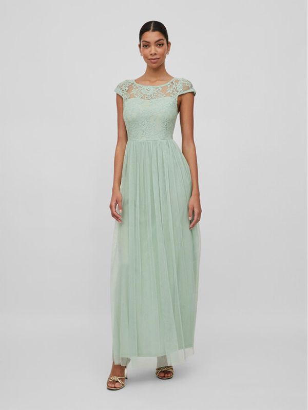 Vila Vila Рокля 14083830 Зелен Regular Fit