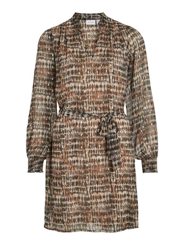 Vila Vila Рокля тип риза 14087649 Бежов Regular Fit