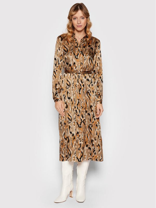 Vila Vila Рокля тип риза Mocala 14073122 Кафяв Regular Fit