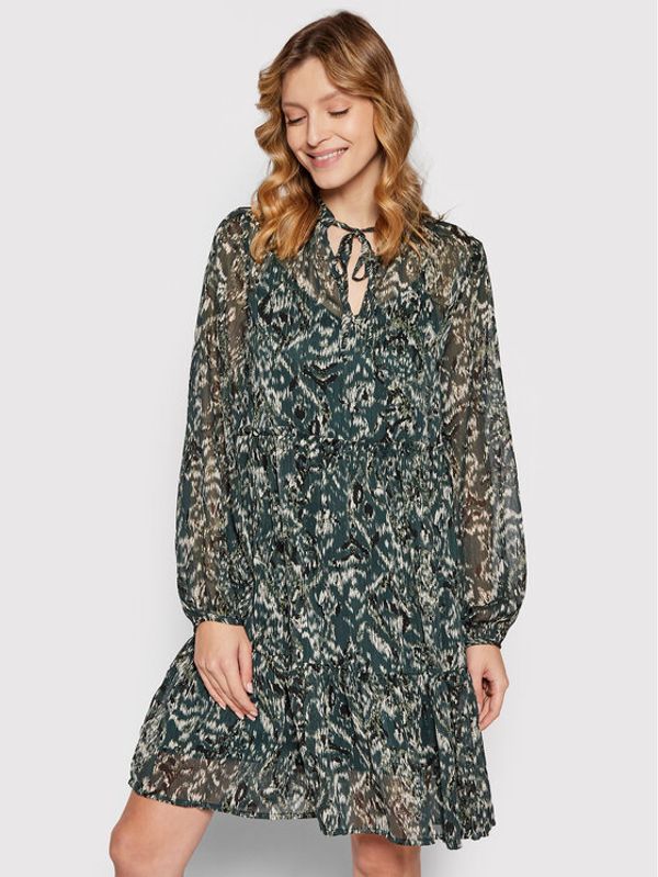 Vila Vila Рокля тип риза Tullan 14058388 Зелен Regular Fit