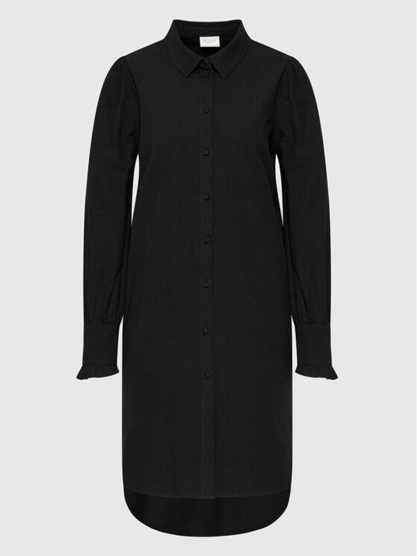 Vila Vila Рокля тип риза Vitania 14069354 Черен Regular Fit