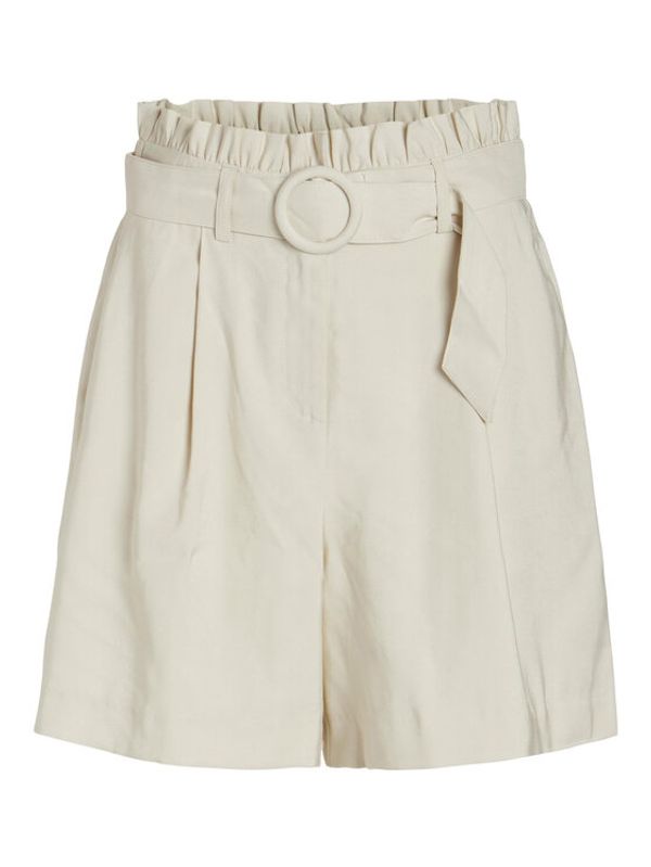 Vila Vila Шорти от плат 14086379 Сив Straight Fit