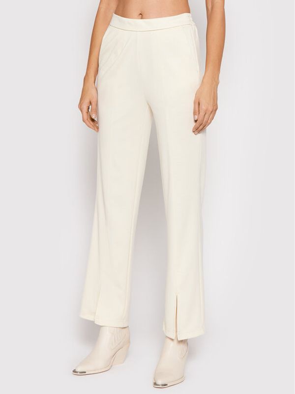 Vila Vila Текстилни панталони Amerone 14068865 Бежов Relaxed Fit