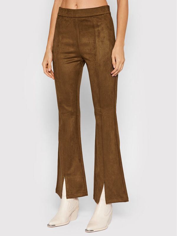 Vila Vila Текстилни панталони Ghita 14071823 Кафяв Regular Fit