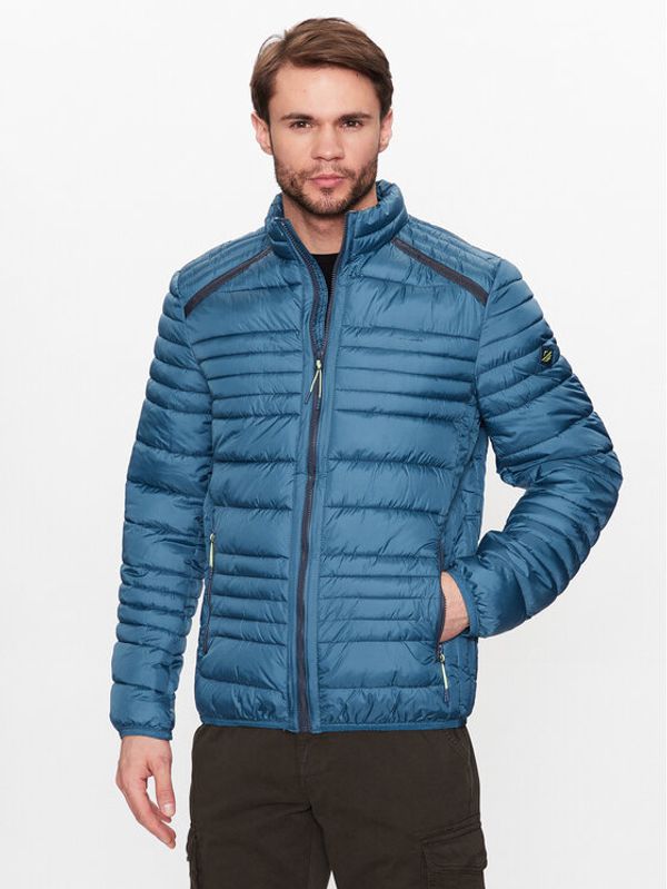 Volcano Volcano Пухено яке Bartley M06190-S23 Син Regular Fit