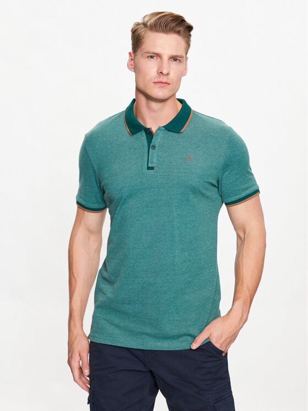 Volcano Volcano Тениска с яка и копчета T-Nax M35094 Зелен Regular Fit