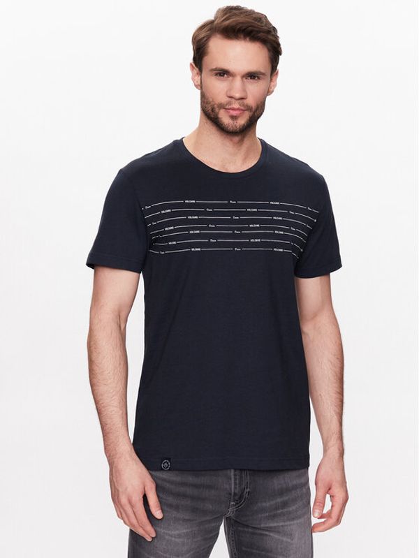Volcano Volcano Тишърт Jack M02132-S23 Тъмносин Regular Fit