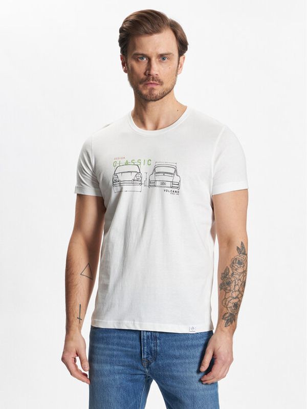 Volcano Volcano Тишърт M02006-S23 Бял Regular Fit