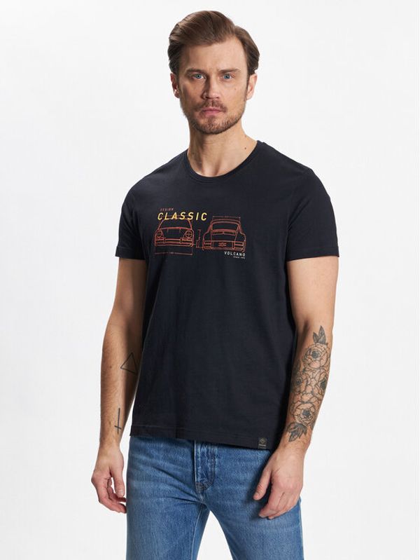 Volcano Volcano Тишърт M02006-S23 Черен Regular Fit