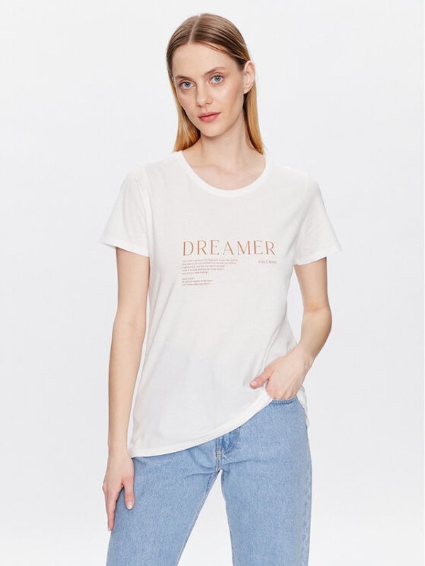 Volcano Volcano Тишърт T-Felicja L02140-S23 Екрю Regular Fit