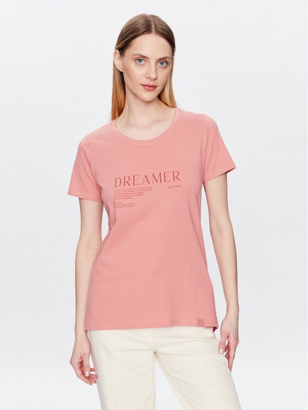 Volcano Volcano Тишърт T-Felicja L02140-S23 Розов Regular Fit