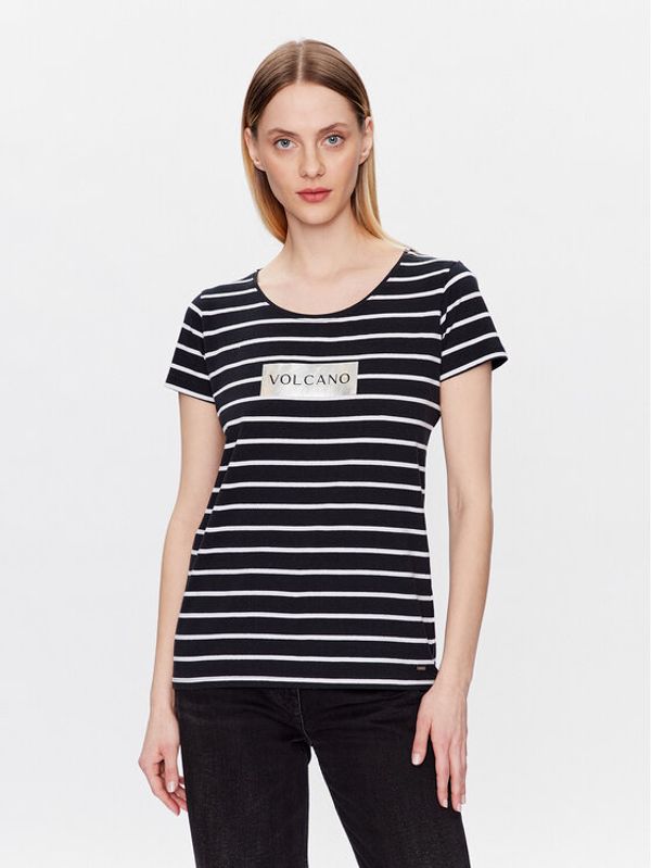 Volcano Volcano Тишърт T-Viv L02149-S23 Тъмносин Regular Fit