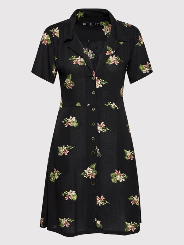 Volcom Volcom Рокля тип риза Stormy Tropix B1312204 Черен Loose Fit