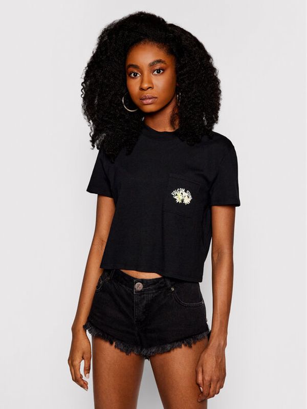 Volcom Volcom Тишърт Pocket Dial B3512103 Черен Regular Fit