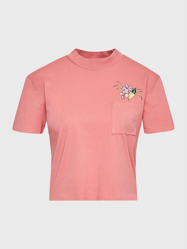 Volcom Volcom Тишърт Pocket Dial B3512301 Розов Cropped Fit