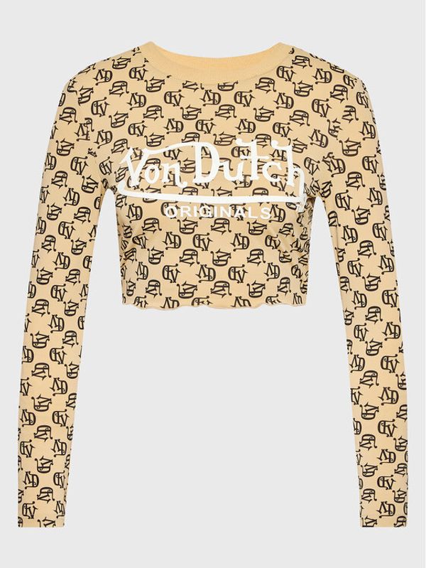 Von Dutch Von Dutch Блуза Baker 6224019 Бежов Slim Fit