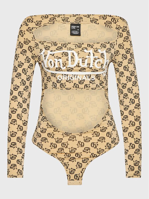 Von Dutch Von Dutch Боди Slawa 6 224 018 Бежов Slim Fit