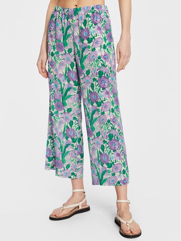 Weekend Max Mara Weekend Max Mara Текстилни панталони Karman 23513109 Виолетов Relaxed Fit