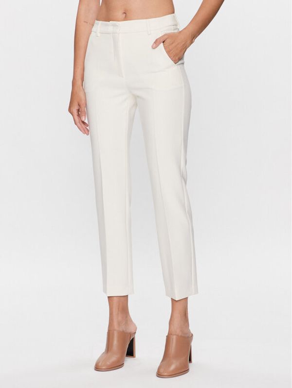 Weekend Max Mara Weekend Max Mara Текстилни панталони Patata 23513605 Екрю Slim Fit