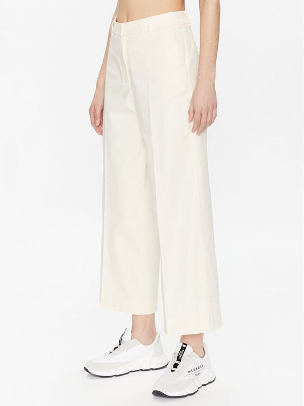 Weekend Max Mara Weekend Max Mara Текстилни панталони Vasto 2351310337 Екрю Regular Fit
