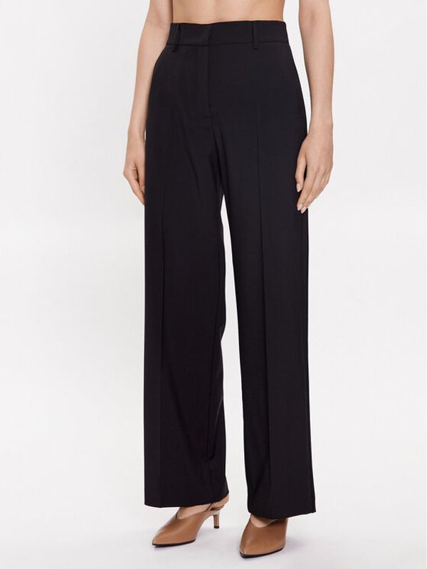 Weekend Max Mara Weekend Max Mara Текстилни панталони Visivo 2351361639 Черен Wide Leg