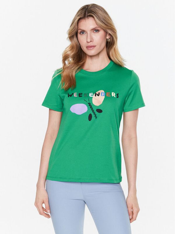 Weekend Max Mara Weekend Max Mara Тишърт Polka 23597102 Зелен Regular Fit