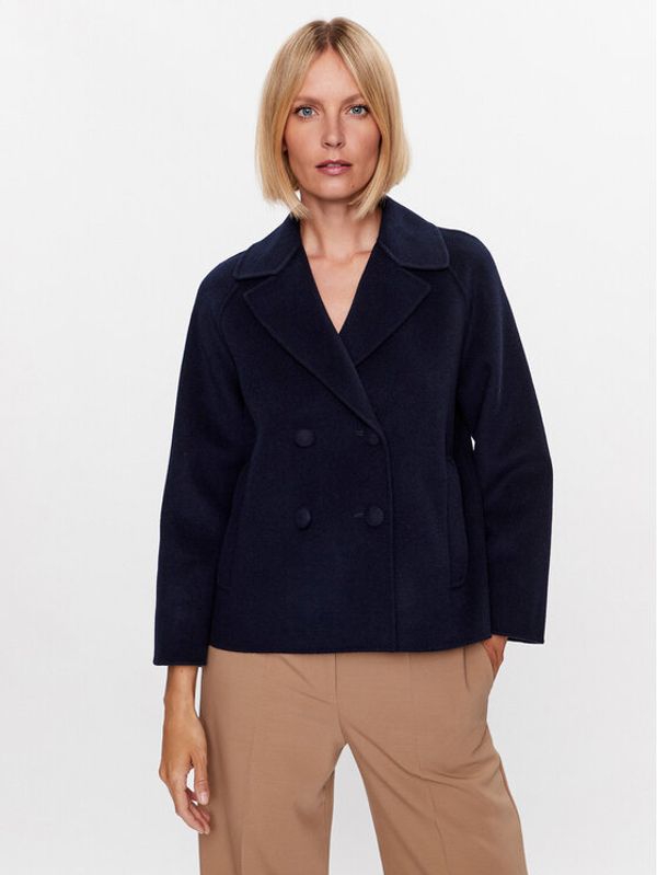 Weekend Max Mara Weekend Max Mara Вълнено палто Minosse 23504601 Тъмносин Regular Fit