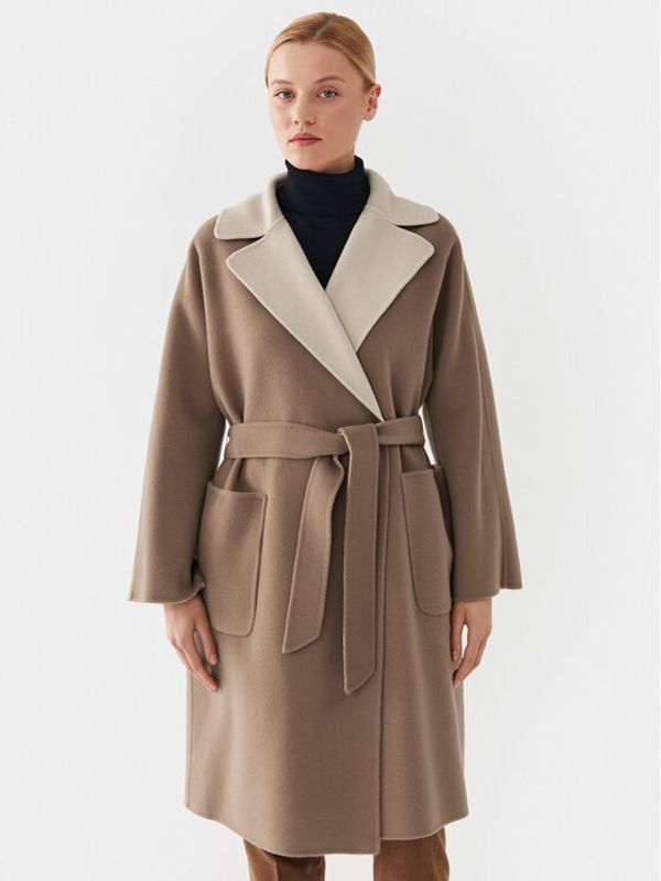 Weekend Max Mara Weekend Max Mara Вълнено палто Rail 2350160239 Бежов Regular Fit