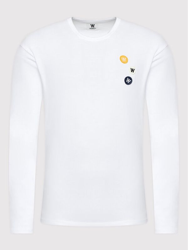 Wood Wood Wood Wood Тениска с дълъг ръкав Mel Patches 10235402-2323 Бял Regular Fit