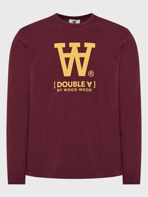 Wood Wood Wood Wood Тениска с дълъг ръкав Mel Typo 10235400-2323 Бордо Regular Fit