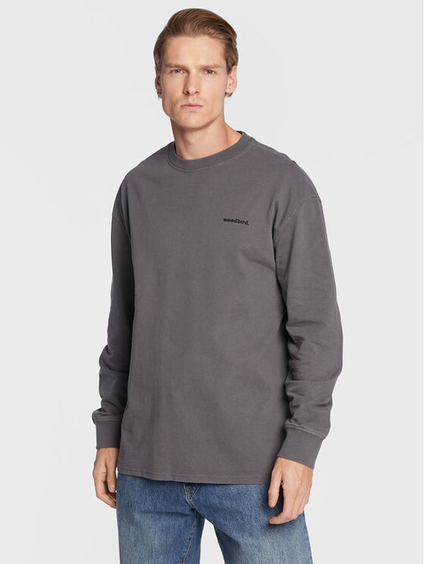 Woodbird Woodbird Тениска с дълъг ръкав Hanes Club 2246-401 Сив Casual Fit