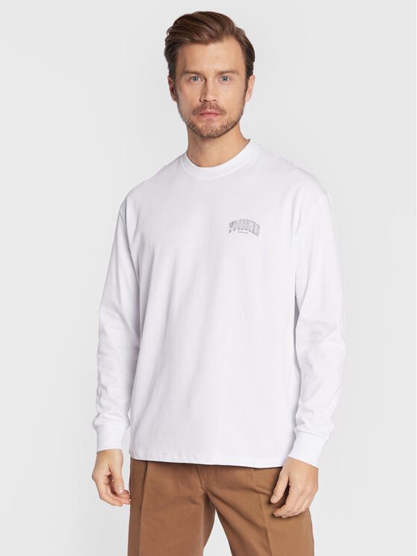 Woodbird Woodbird Тениска с дълъг ръкав Hanes Over 2246-421 Бял Casual Fit