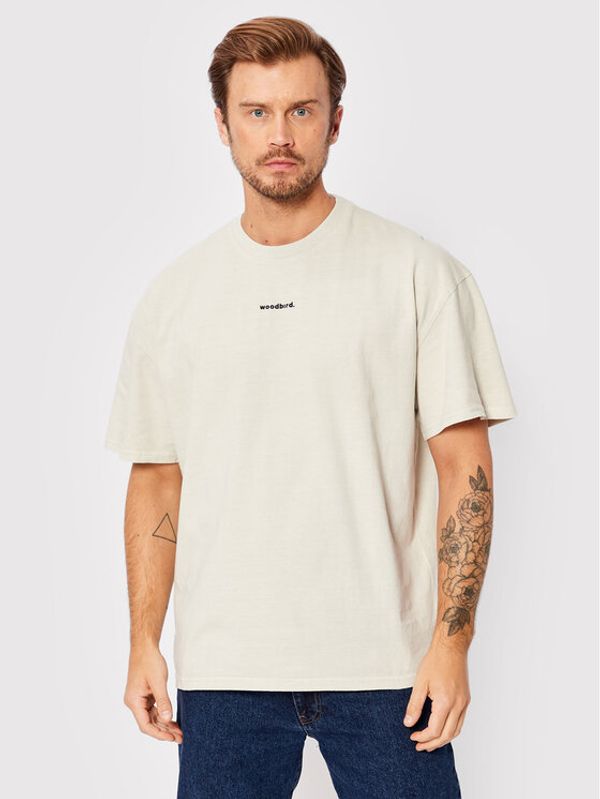 Woodbird Woodbird Тишърт Bose Mock 2236-424 Бежов Boxy Fit