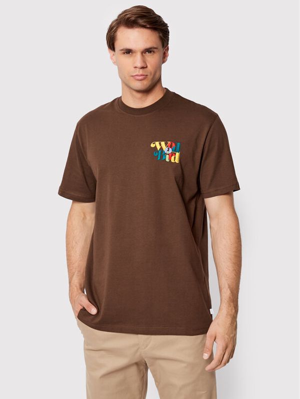 Woodbird Woodbird Тишърт Molt Wirl 2236-426 Кафяв Regular Fit