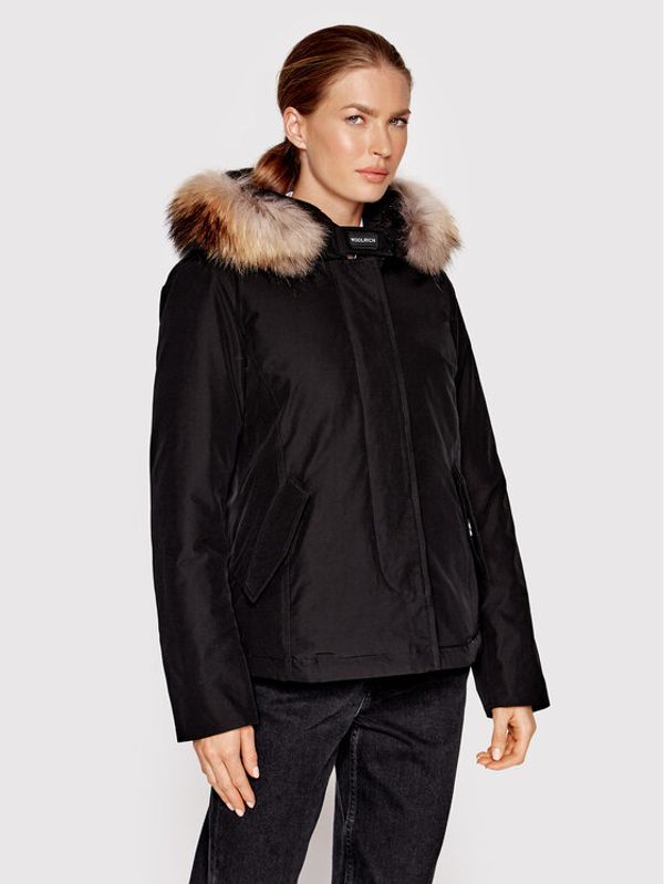 Woolrich Woolrich Пухено яке Arctic Raccoon CFWWOU0548FRUT0001 Черен Regular Fit