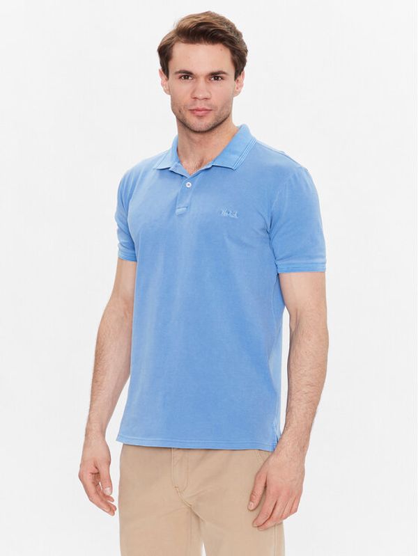 Woolrich Woolrich Тениска с яка и копчета Mackinack CFWOPO0035MRUT1483 Син Regular Fit