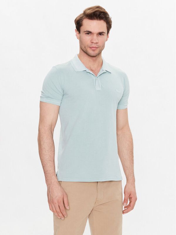 Woolrich Woolrich Тениска с яка и копчета Mackinack CFWOPO0035MRUT1483 Зелен Regular Fit